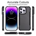 thumbnail image 5 of For iPhone 16 Pro Max Case PC+TPU Drop-Proof Skin-Touch Phone Back Cover - Black, 5 of 5