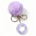 thumbnail image 1 of SIYTUAU Letter O Purple Velvet Ball Pendant Keychain With Backpack Small Ornament For Holiday Gift Polyester Material 3.1 Inches Diameter O, 1 of 6