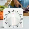 thumbnail image 3 of Paquete de 2 Temporizadores Cocina MecáNicos Cuadrados 60 Minutos, Reloj Temporizador Chef con Alarma Fuerte, No Requiere Pilas, 3 of 8