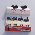 thumbnail image 4 of Tenedor de fruta bonito para decoración de fiestas, tenedor decorativo de plástico para caja bento, tenedor de fruta para comida Gato negro, 4 of 8