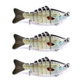 thumbnail image 4 of Lot de 3 Leurres de Pêche Conçus en Poisson Eau Salée Appât Réutilisable avec Perles Attraction Extérieure Swimbaits Artificiels Crankbait 10cm Type 14, 4 of 8
