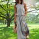 thumbnail image 3 of Vestido Sin Mangas Vestido sin mangas de verano Elegante vestido largo maxi Ropa femenina (Gris XL) Cgtredaw para Mujer Gris T S, 3 of 6