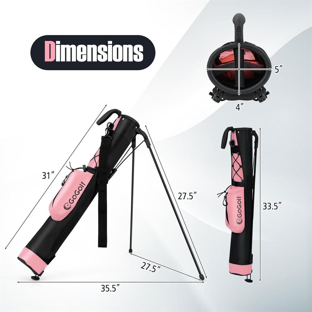 Topcobe Golf Stand Bag Lightweight for The Driving Range-Pink, Indoor Sports Equipment
