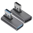 thumbnail image 5 of QIFULL 2Pcs USB 90 Degree Male to Female Adapter USB Type C Connector with Fast Transfer Speed, 5 of 8