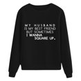 thumbnail image 3 of Vedolay Trendy Tops for Women's Casual Sweatshirt Crewneck Long Sleeve Solid Color Fall Soft Tops,Black XL, 3 of 4