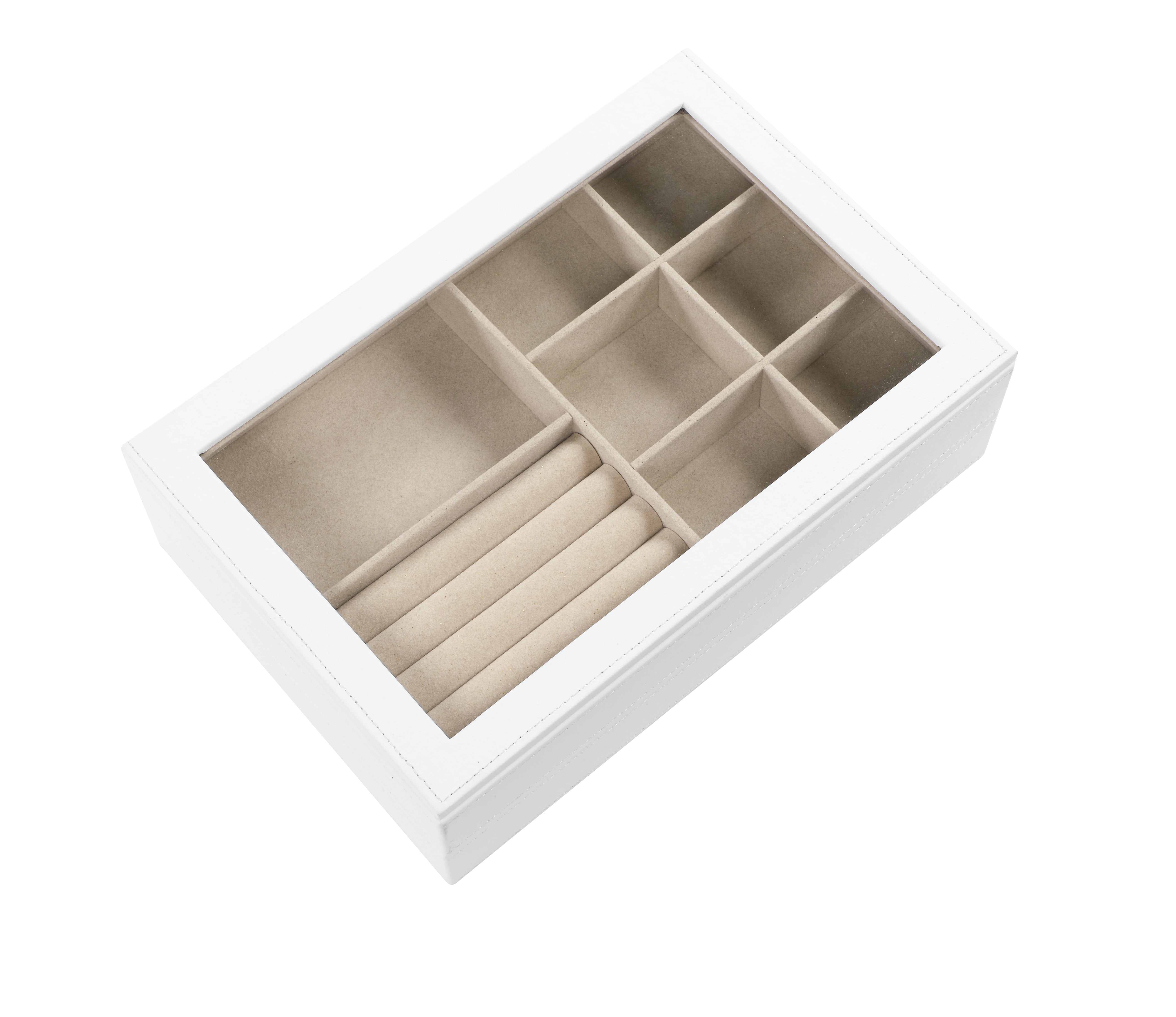 Hives and Honey Esther Women's White Vinyl Jewelry Tray for Organizing