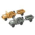 thumbnail image 1 of 2 PCS Plástico 4D Modelo 1/72 Truck W / Trailer Sand Table Educational Toy Zulema Tanques en miniatura, 1 of 7