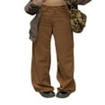 thumbnail image 2 of PENGXIANG Women Straight-leg Pants High Waist Version Street Style Spring Autumn Clothing Gothic Style, 2 of 8