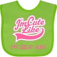 thumbnail image 3 of Inktastic Cute Like My Great Aunt Girls Baby Bib, 3 of 4