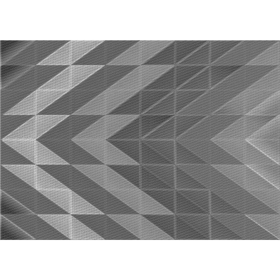 Ahgly Company Indoor Rectangle Patterned Gray Dolphin Gray Area Rugs, 2' x 5'