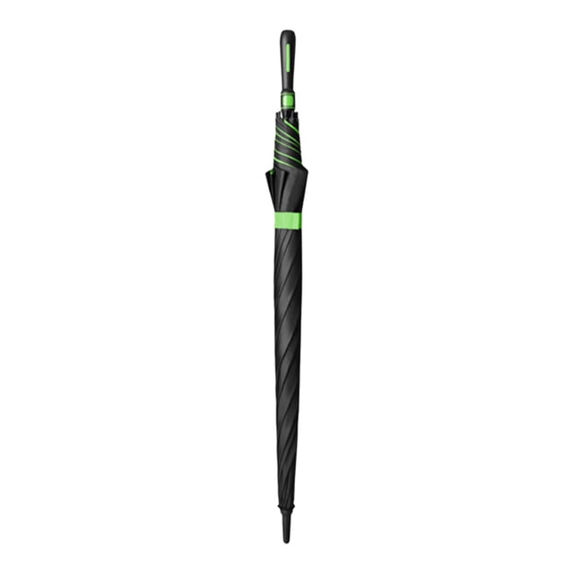 Plegable de Mango Largo a Prueba , Impermeable, Reforzado, de Doble Capa, para Lluvia, para Negocios, Familia, Playa, Viajes, verde