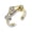 B, variant on Gold Silver Interlockings Hug Rings Flexible Sizing Comfort Fit Alloy Fashion Accessory For Gifts And Dating