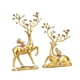 thumbnail image 3 of 2 estatuas de ciervos Strade Fareast Limited figuras decorativas de resina Oro, 3 of 8