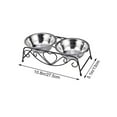 thumbnail image 4 of Soporte para perros Zulema contenedor de comida y agua cuenco de Acero inoxidable Antideslizante desmontable 27,5 cm x 13 cm Cuencos elevados para gatos, 4 of 8