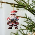 thumbnail image 3 of Xihbxyly Colgante de Papá Noel, Diseño de Impresión a Doble Cara, Material Acrílico, Ideal para Decorar El Árbol de Navidad, El Coche o El Móvil, Un Regalo Original, Duradero y Ligero, Incluye Un Col, 3 of 3