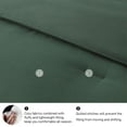 thumbnail image 5 of LEAFAX Emerald Green Comforter Set King Boho Bedding Set Exquisite Tassel Pattern Microfiber Filling, Cozy Lightweight All Season, 5-Piece, 5 of 6
