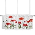 thumbnail image 6 of Red Corn Poppy Flower Curtains for Living Room Bedroom Curtains Kitchen Curtains for the Kids Room Window Treatments Drapes, 6 of 7