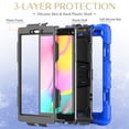 thumbnail image 5 of ELEHOLD for Samsung Galaxy Tab A 8.0 (2019) SM-T290/SM-T295 Ragged Case, Soft Silicone Hard PC Shoulder Strap Built-Kickstand Anti-Drop Shockproof Heavy Duty Protective Cover Case,Darkblue, 5 of 9