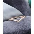 thumbnail image 2 of Minimalist Curved wedding band vintage simple rose gold wedding band women Unique Chevron Bridal promise ring Anniversary gift for her, 2 of 3