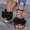 #0039-Black, variant on Women's Ruffle Bow Slide Sandals, Flat Open Toe Faux Leather with Decorative Stitching, Lightweight Casual Footwear Gift