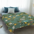 thumbnail image 4 of Green Botanical Blanket Soft Cozy Warm Throw Blanket for Couch, Plush Fuzzy Flannel Fleece Blankets for Sofa, Spring Floral Summer Lemon Birds Bed Blankets Lightweight Gifts for Women, 40"x60", 4 of 9