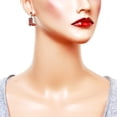 thumbnail image 2 of Women Boots Pendant Necklace or Earring Rhinestone Crystal Rhodium Plated 17 Inch Snake Chain E0351-RD, 2 of 3