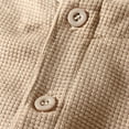 thumbnail image 6 of Miluxas Men’s Waffle Henley Shirts, Long Sleeve Button Tops Casual Basic T-Shirts Lightweight Knit Pullover Khaki, 6 of 8