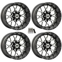 GTW Vortex 2 14" Golf Cart Wheels/Rims Gray/Machined Yamaha