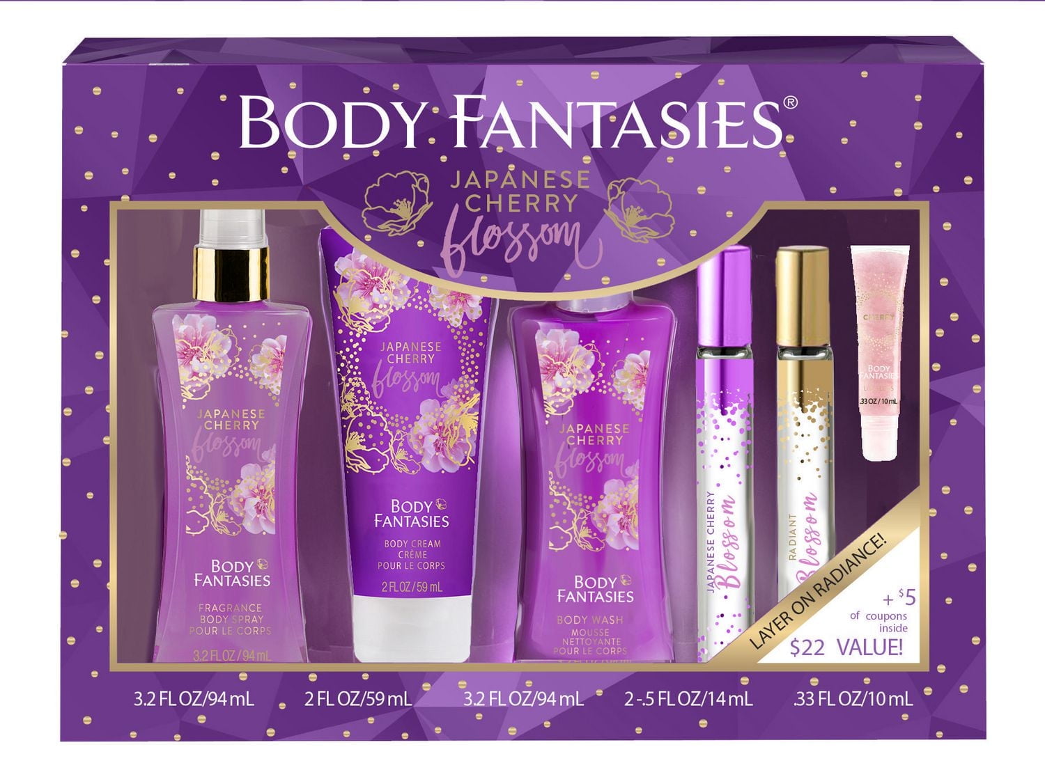 Body Fantasies Japanese Cherry Blossom Bath Gift Set - Walmart.ca