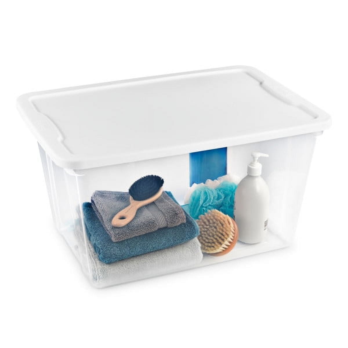 6 Small Boxes with Lids, 3 Quart Plastic Storage Bins from Ortodayes.