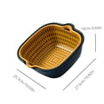 thumbnail image 3 of Juego de ocho piezas de cestas de cocina multifuncionales de plástico azul para lavar frutas y verduras, en cesta de doble capa., 3 of 7