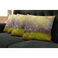 thumbnail image 5 of Ambesonne Floral Throw Pillow Cover 4 Pack, Yellow Dandelion Field, 24", Purple Green, 5 of 5