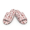 thumbnail image 2 of FUIALDOLG Soft Indoor Open Toe Slippers Non-slip Sole Lightweight House Slippers Bedroom Home Shoes Pink Halloween Cats Print, Size 12-13, 2 of 7