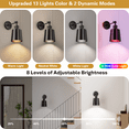 thumbnail image 6 of 2 Pack Wall Lights 18 Colors Wall Lamps Battery Operated Wall Sconces with Timer and Remote Control, 6 of 11