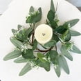 thumbnail image 5 of Elegant Greenery Candle Ring Wreath Garland Spring Pillar Holder For Wedding Party Table Centerpiece Home, 5 of 8