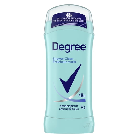 Degree Antiperspirant Stick, Shower Clean, 48-Hour Sweat & odour Protection Antiperspirant for Women, 74g