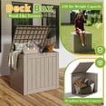 thumbnail image 6 of fazzn 30 Gallon Resin Deck Box Outdoor Indoor Waterproof Storage Box for Patio Furniture Pool Accessories Storage for Cushion Garden Tools (Brown), 6 of 7