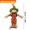 Green, variant on Clearance Sale | 13.78 Inch Handcrafted Pumpkin Witch Scarecrow Figurine, Rustic Thanksgiving Fall Decor