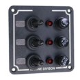 thumbnail image 4 of Panel de interruptor marino de 3 vías, 12V 24V con fusible indicador de para ATV instalar Zulema Panel de interruptores, 4 of 8