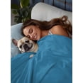 thumbnail image 3 of Blue Flat Sheets Only California King Size, Soft Breathable Bed Top Sheets for Mattress, Modern Pure Wave Ride Luxury Bedding Flat Sheets for Home Hotel Bedroom Bed Protection, 3 of 9