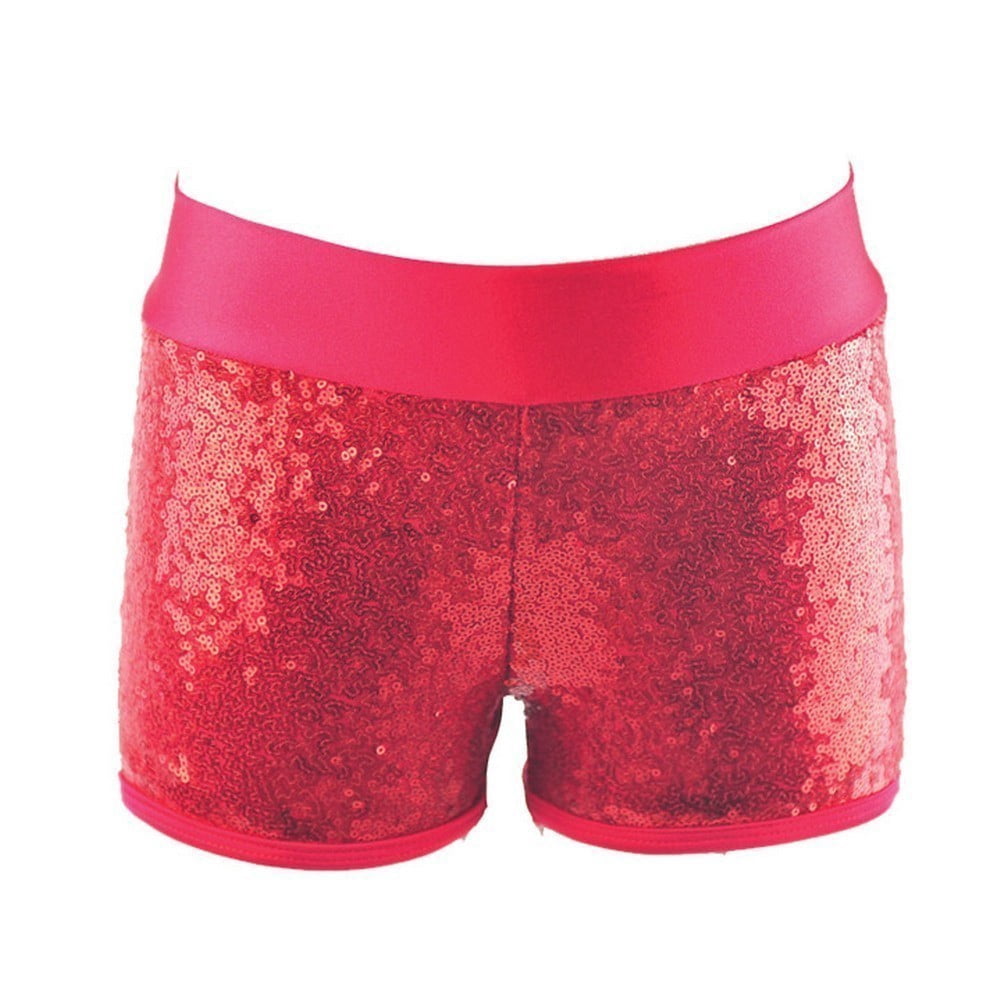 Girls Red Sequin Shorts 