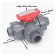 thumbnail image 3 of 1Pcs 3 Way Ball Valve T /L Type Multiple Control Valve Pipe Fittings Garden Irrigation Water Tube Connectors ,Easy to Operate, 3 of 6