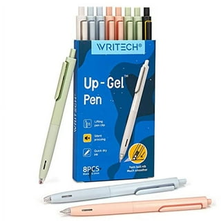 Uxcell 5.7 0.5 mm Black Ink Gel Pens Roller Ball Pens Fine Point Smooth  Writing Pens with Gold Cap Rose Gold 12 Pack