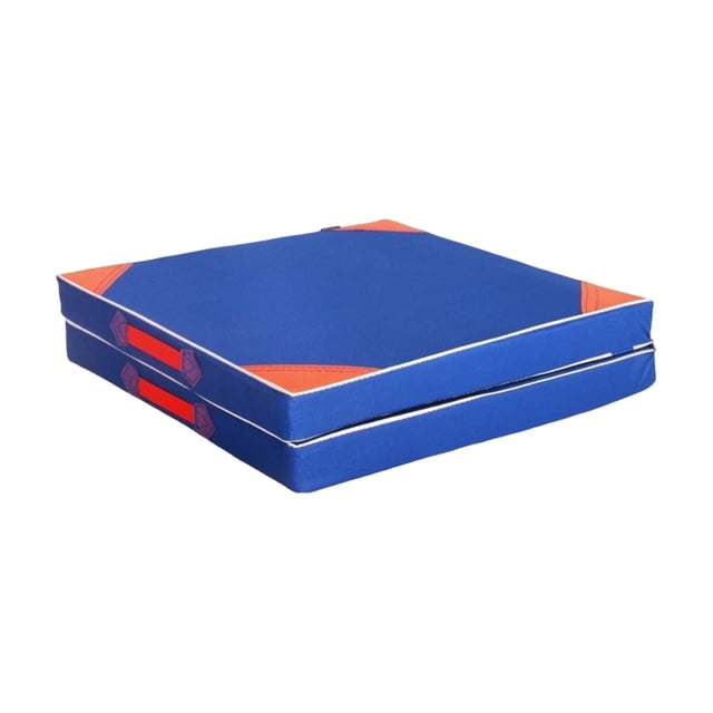 harper Foldable Exercise Mat, 100cm x 50cm Thick, Multi-Purpose Gymnastics Balance Mat, blue