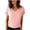 Pink, variant on YUGYXL Women Tops Spring Vacation Summer Sweaters Short Sleeve Shirts Fashion Dressy Casual Business V Neck Blouses Navy XL