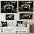 thumbnail image 4 of Designart "Inquisitive Raccoon II" Animals Floater Framed Wall Art Living Room, 4 of 7
