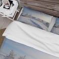 thumbnail image 4 of Designart 'Paisaje invernal nevado con pinos I' Juego de funda nórdica de cabaña y refugio, 4 of 5