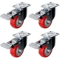 thumbnail image 1 of Poliuretano rojo Caster Wheels Online Best Service de 3 pulgadas, 1 of 6