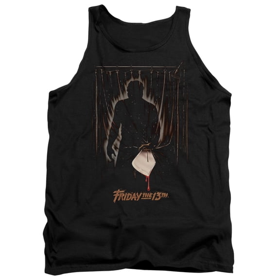Trevco Sportswear WBM621-TK-2 Friday The 13th Part 3 Poster Adult Tank Top, Black - Medium