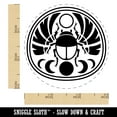 thumbnail image 2 of Sacred Celestial Moon Scarab Self-Inking Rubber Stamp Ink Stamper - Purple Ink - Small 3/4 Inch, 2 of 7